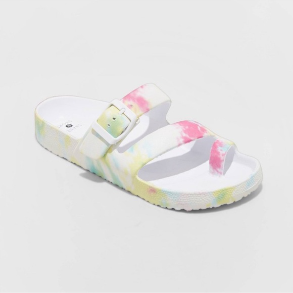 Shade & Shore Shoes - Women’s Nola Toe Ring Slide Sandals Shade & Shore Tie-Dye Size 6